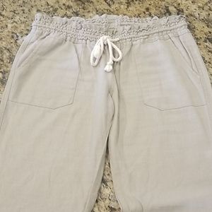 Roxy Linen Drawstring Pants